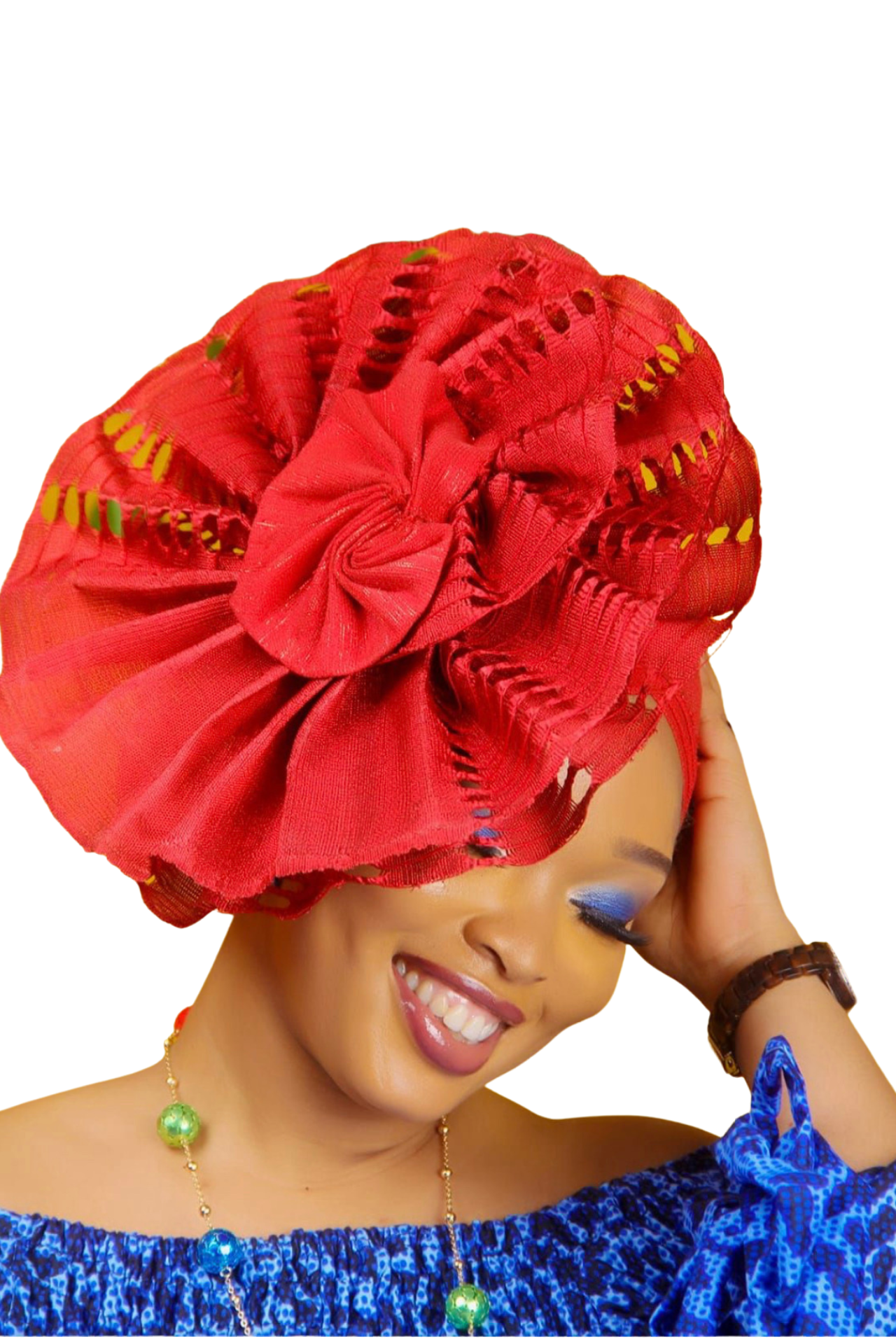 Anabel Auto Head Wrap Red