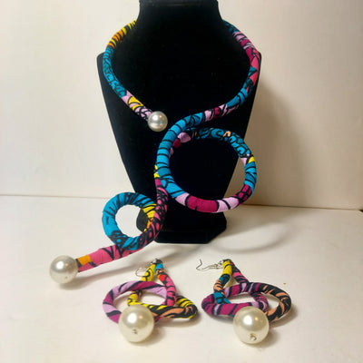 Anaya Coil Ankara Necklace Set